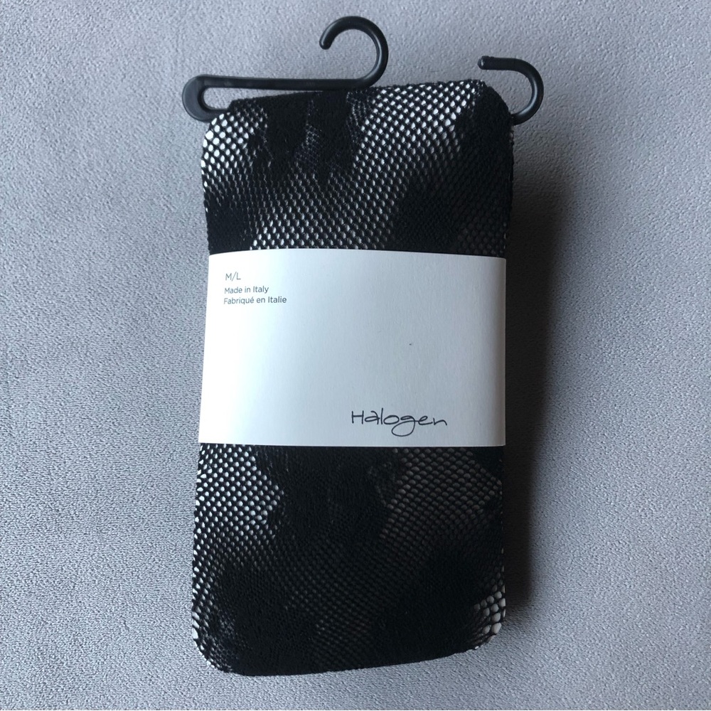 Halogen ~ Mesh Tights ~ Pattern Throughout ~ Size M/L ~ Black ~ Brand New